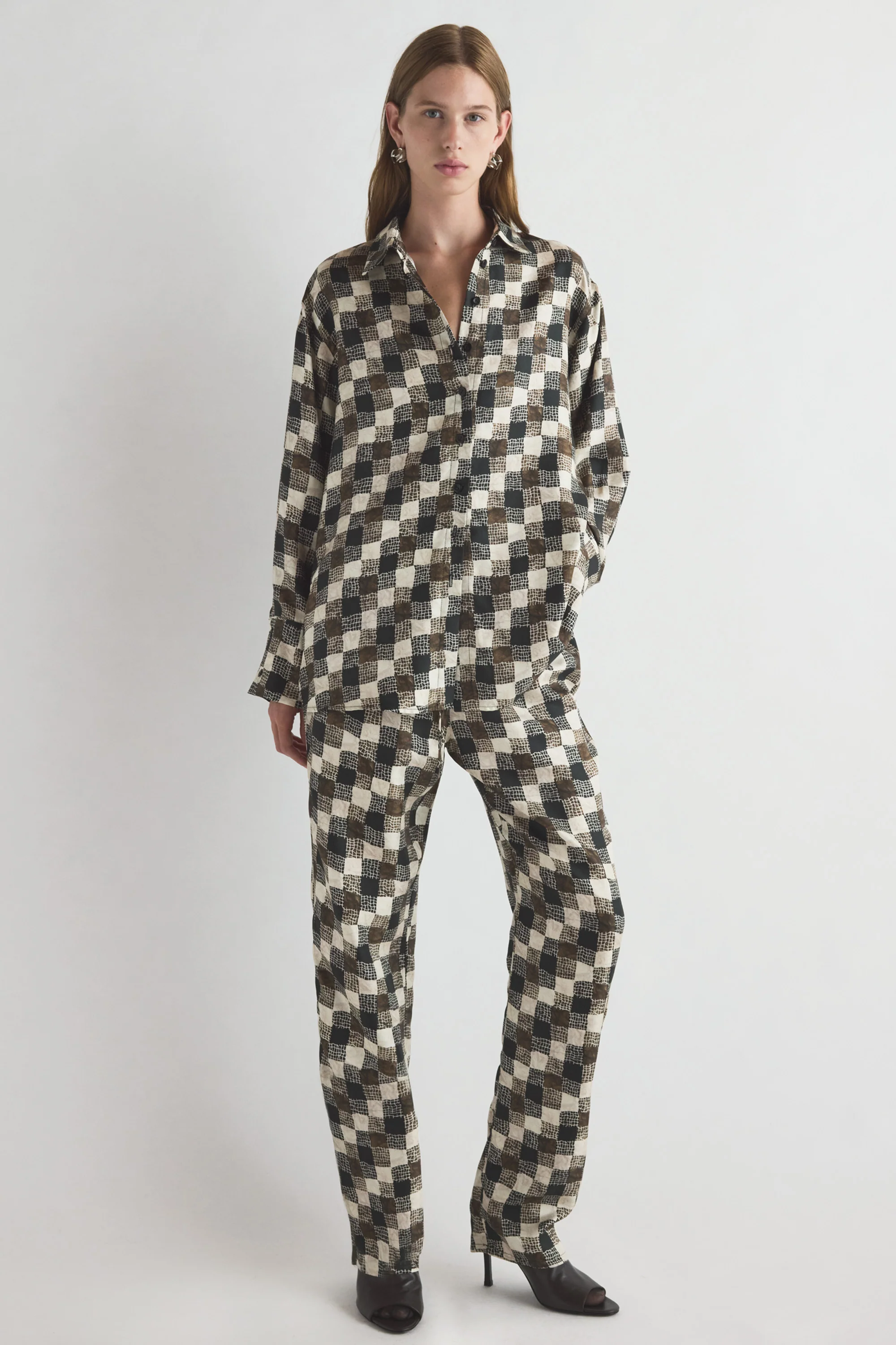 Amal Shirt Textured Check Print