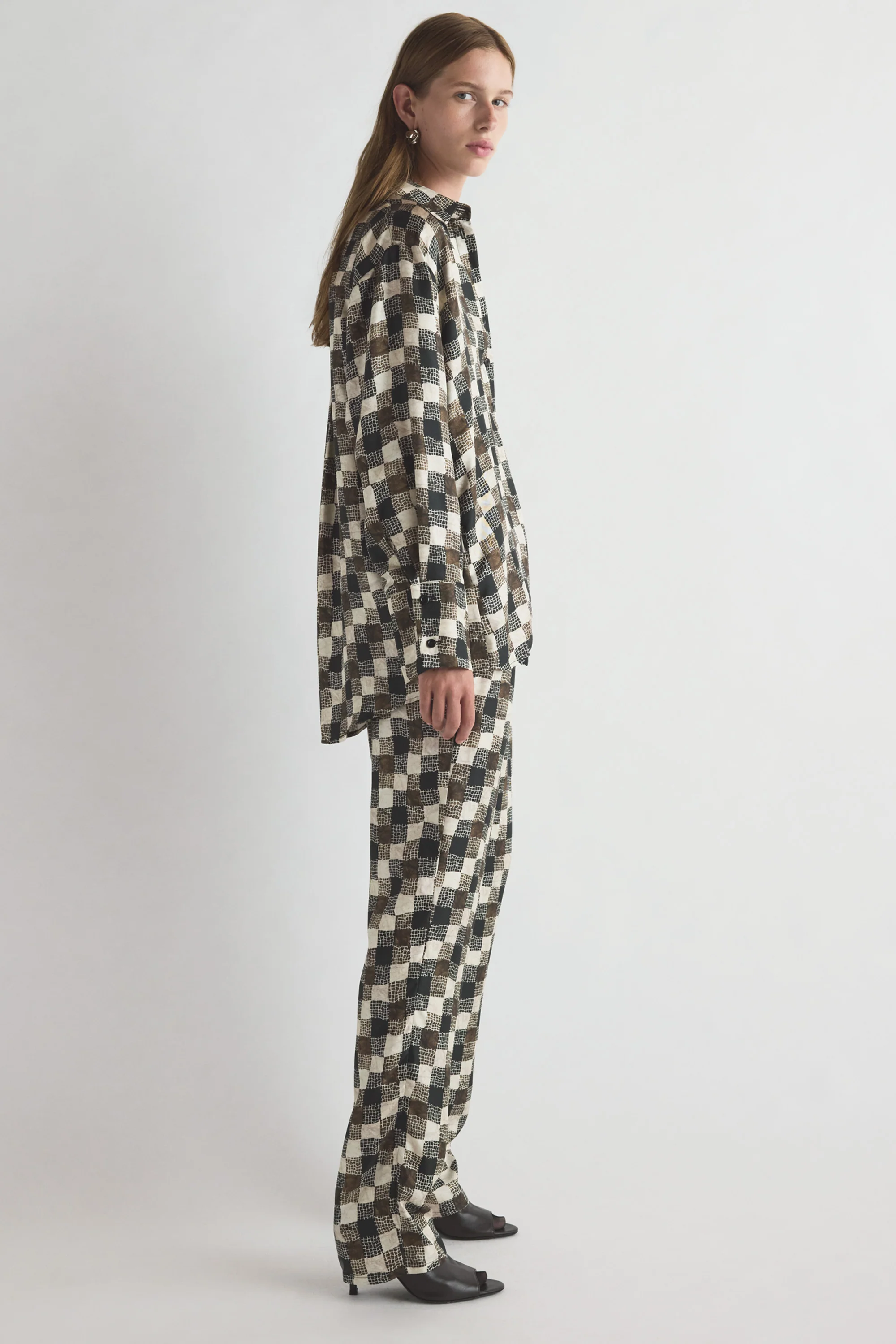 Amal Shirt Textured Check Print - Image 2