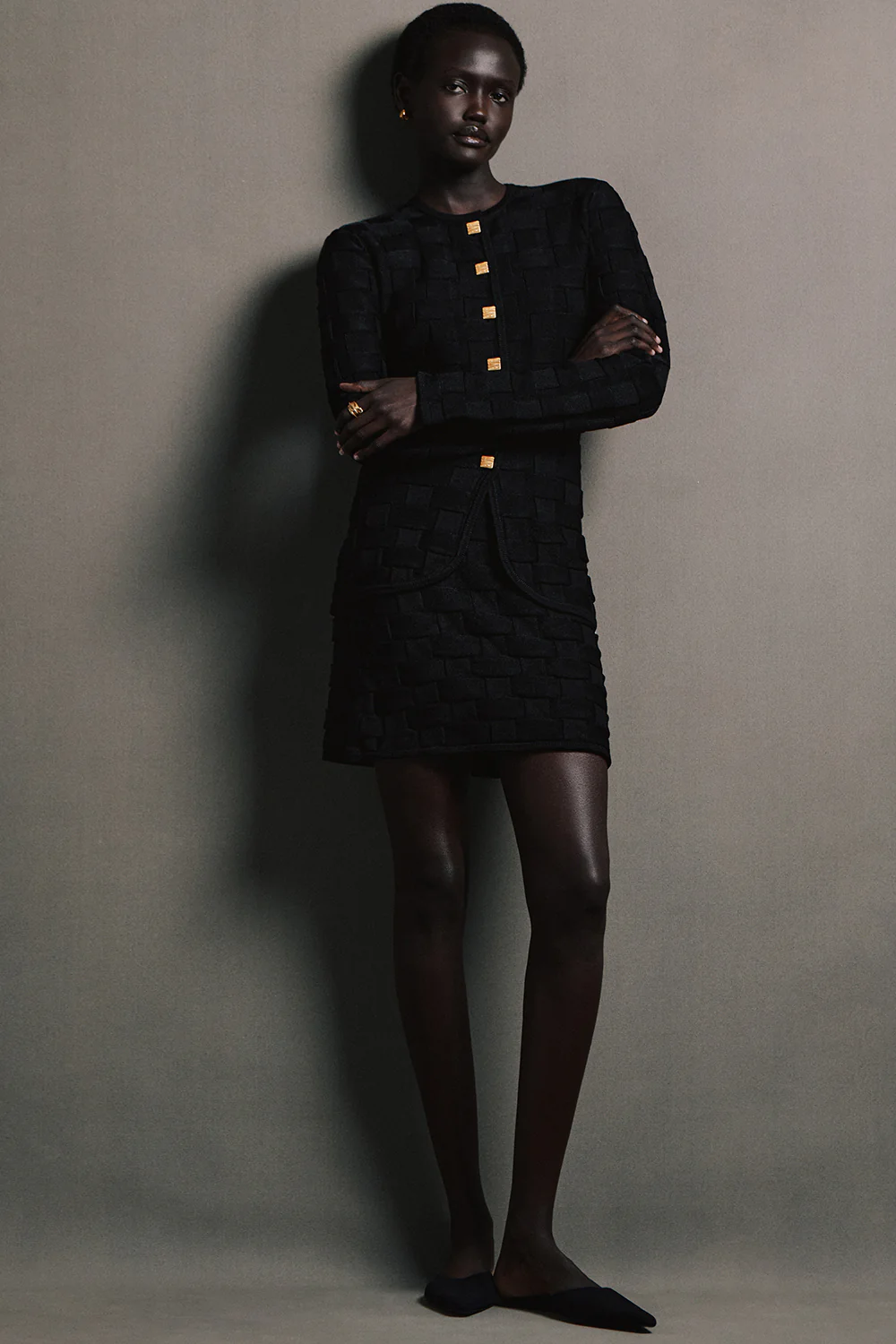 Ash Knitted Skirt Black - Image 2
