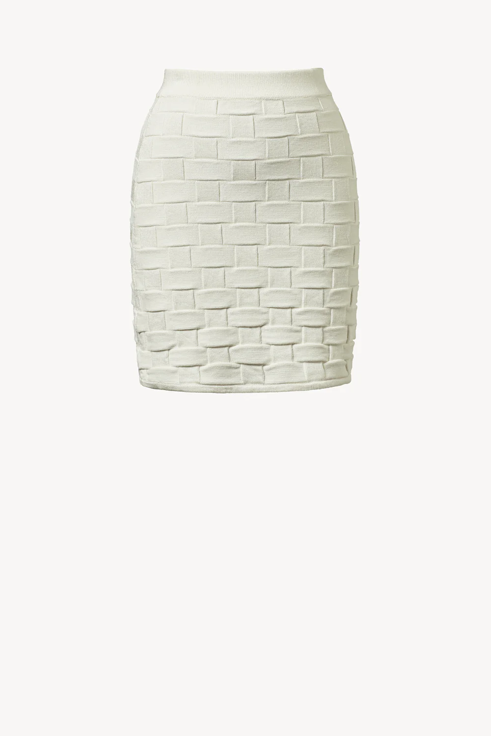 Ash Knitted Skirt White