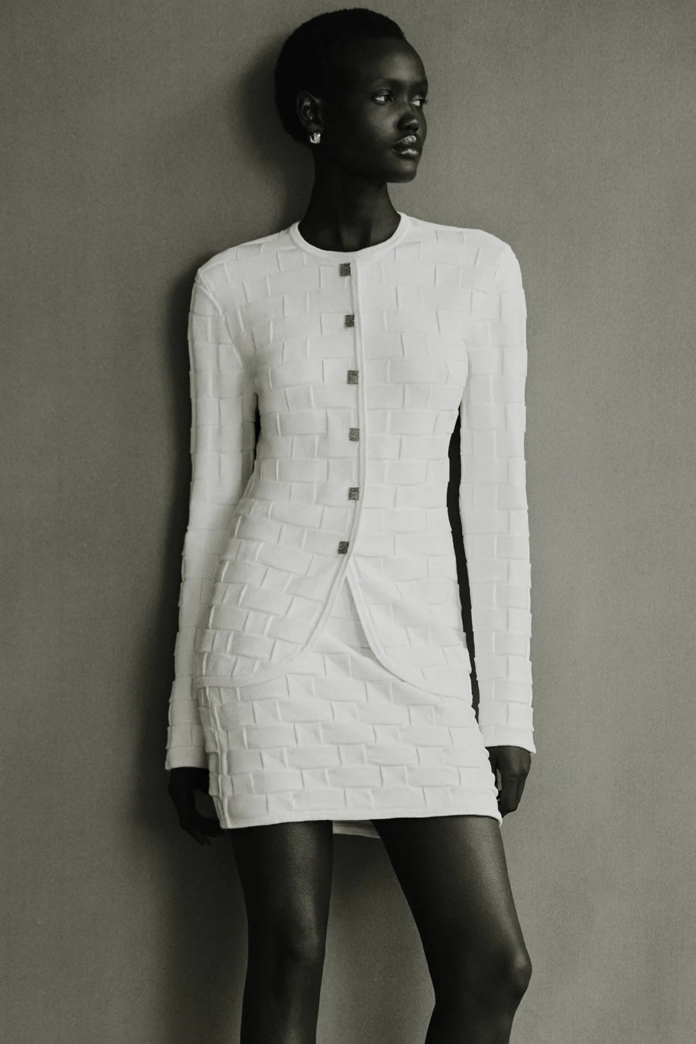 Ash Knitted Skirt White - Image 2
