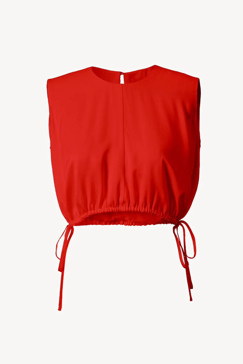 Cecily Top Sand Washed Silk Red