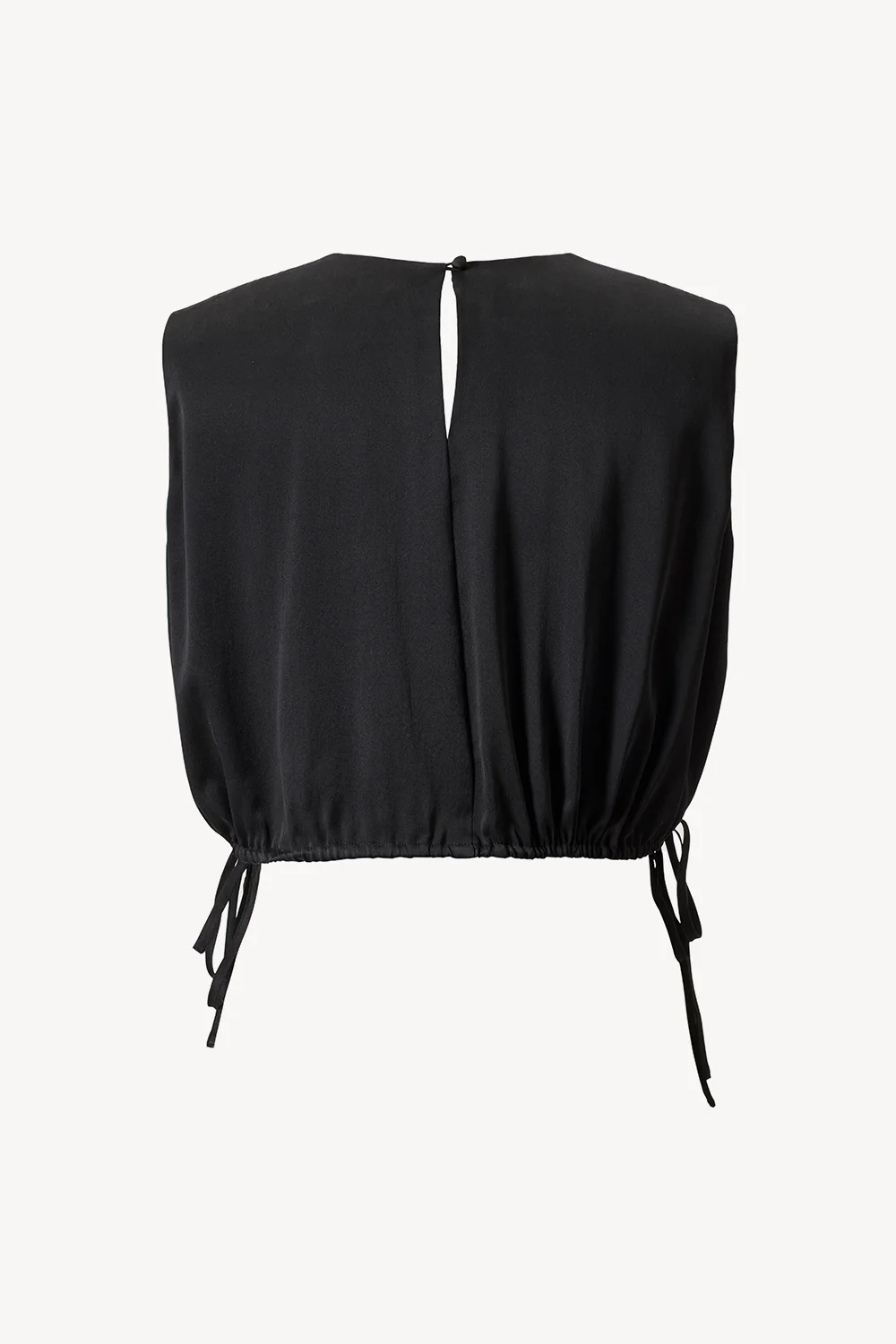 Cecily Top Sand Washed Silk Black - Image 2