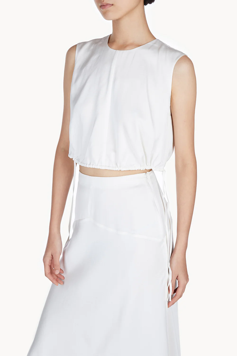 Cecily Top Sand Washed Silk Ivory - Image 4
