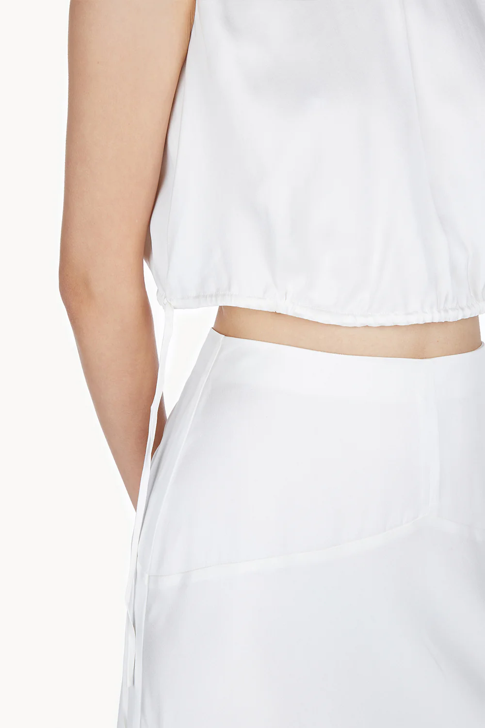 Cecily Top Sand Washed Silk Ivory - Image 5
