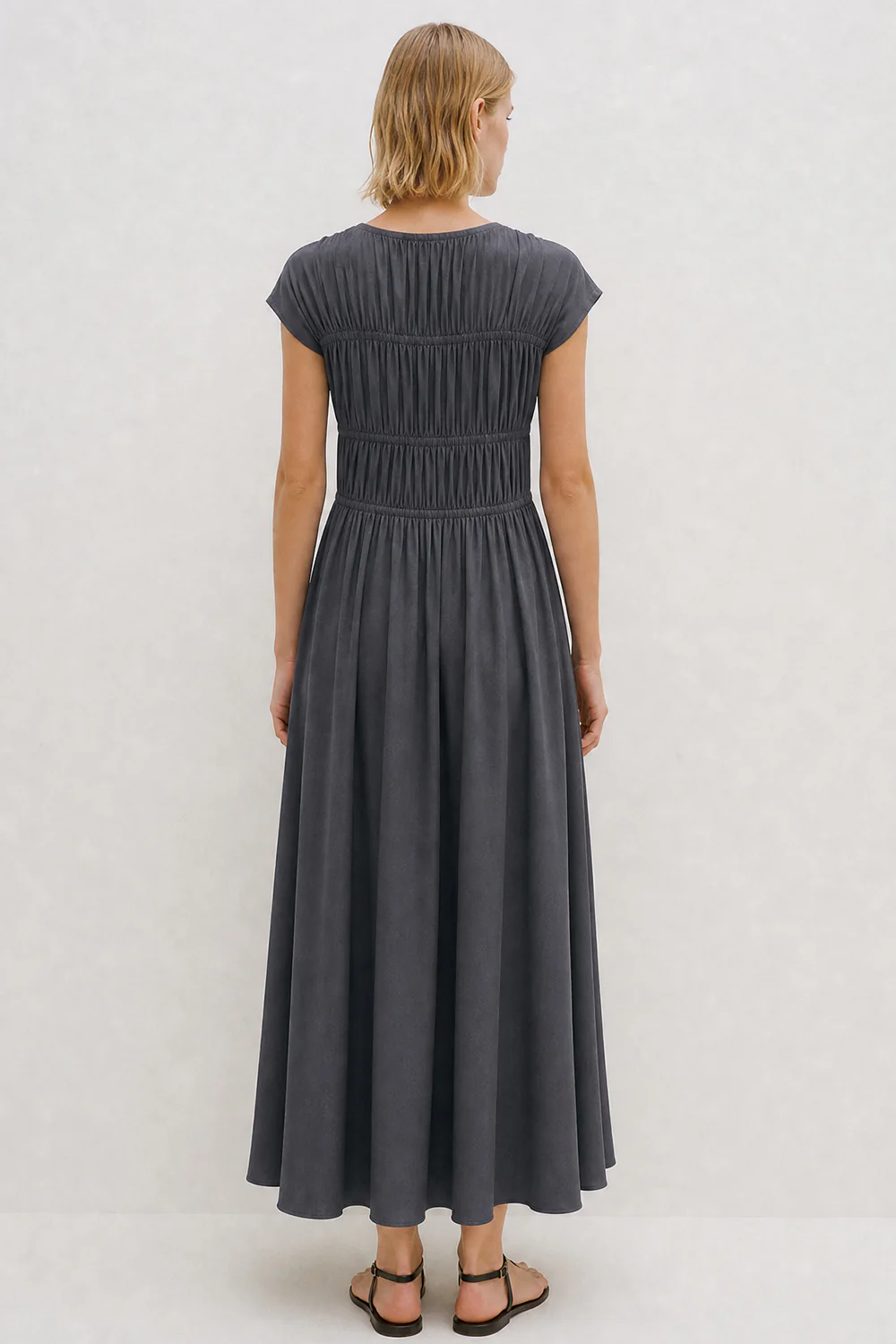 Ceres Organic Cotton Midi Dress Steel - Image 3