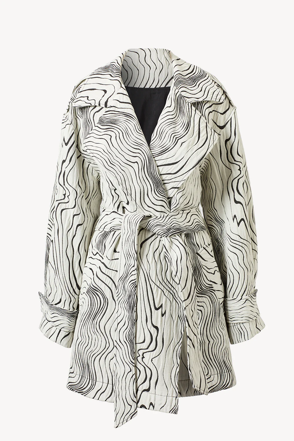 Chen Short Trench Black/ White