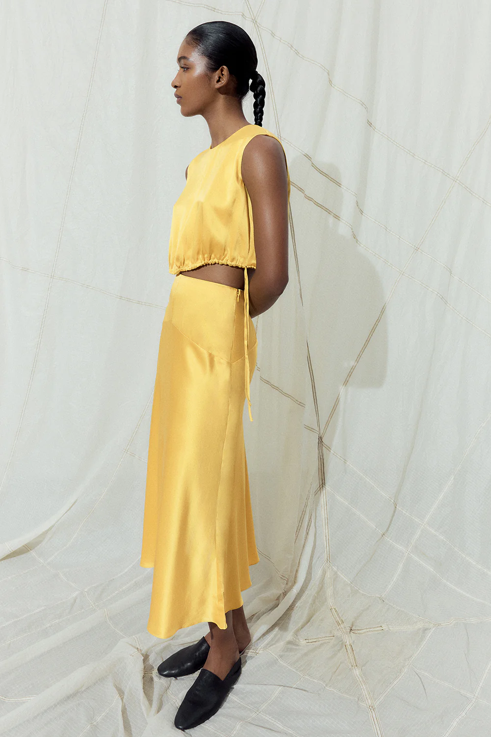 Clover Skirt Sand Washed Golden Yellow - Image 3