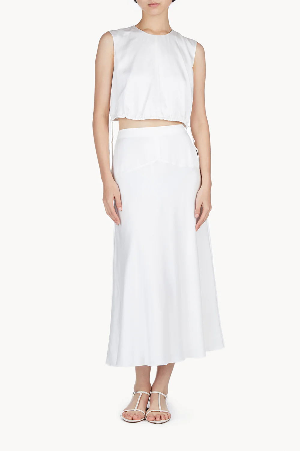 Clover Skirt Sand Washed Silk Ivory - Image 5