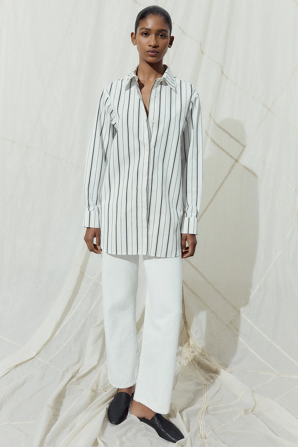 Damita Shirt White Stripe - Image 5