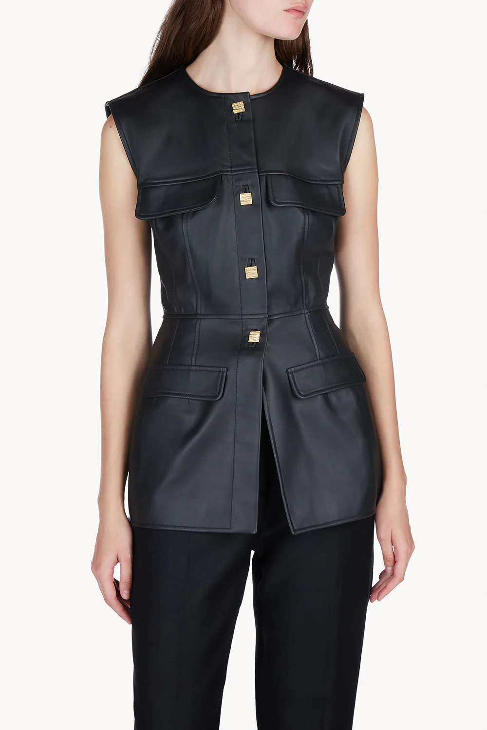 Gia Leather Top Black - Image 3