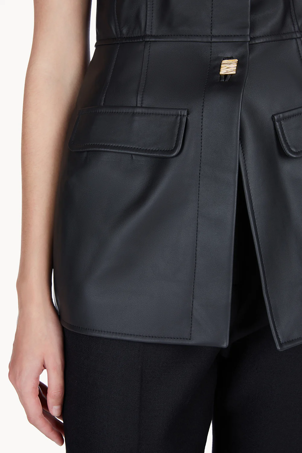 Gia Leather Top Black - Image 5
