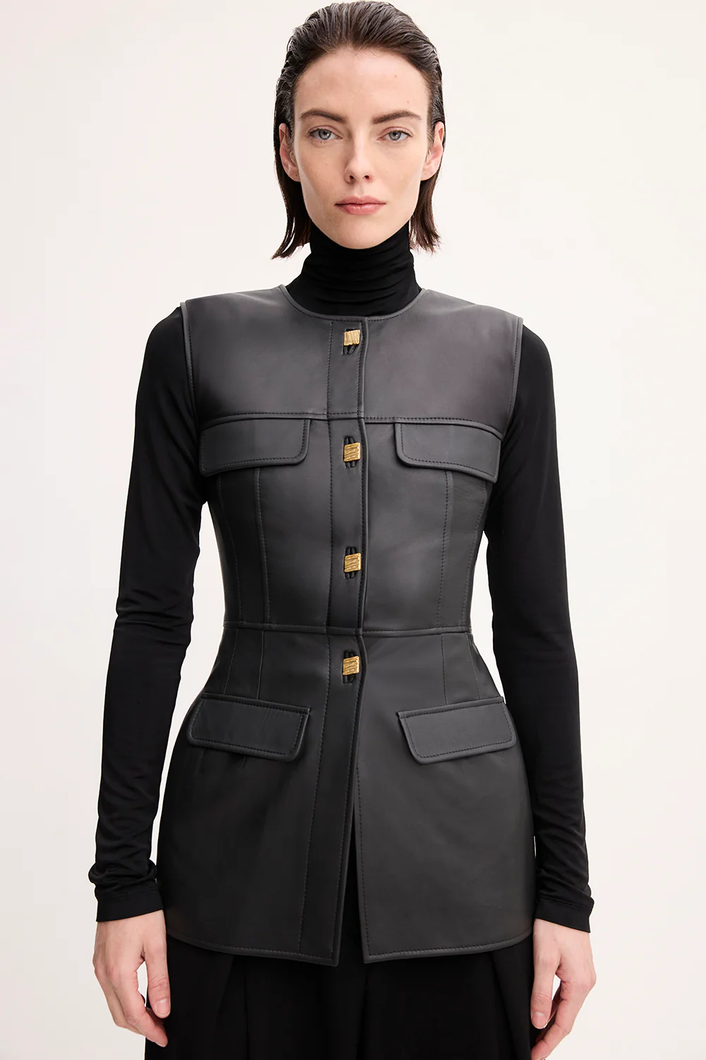 Gia Leather Top Black - Image 7