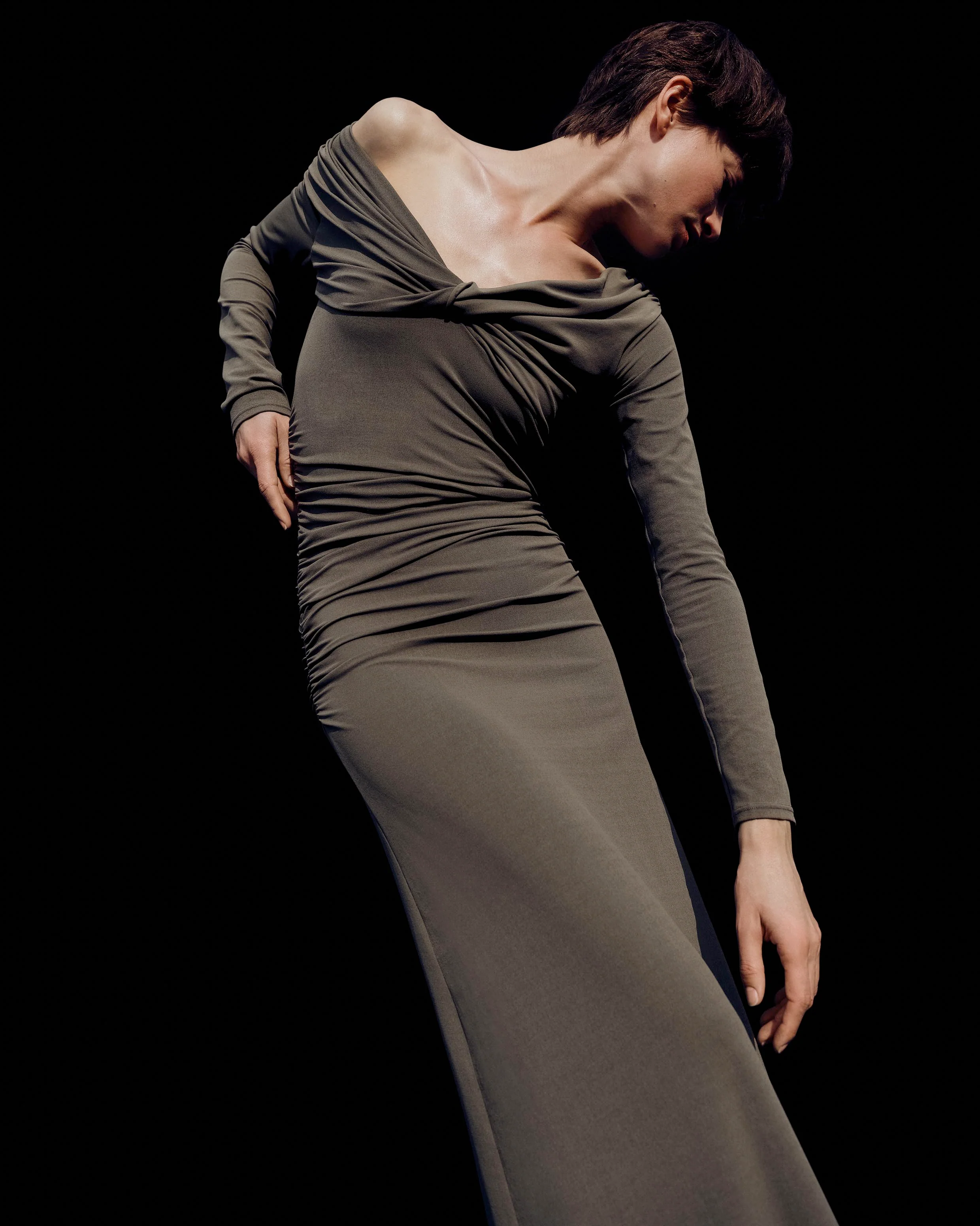 Gina Dress Khaki - Image 2