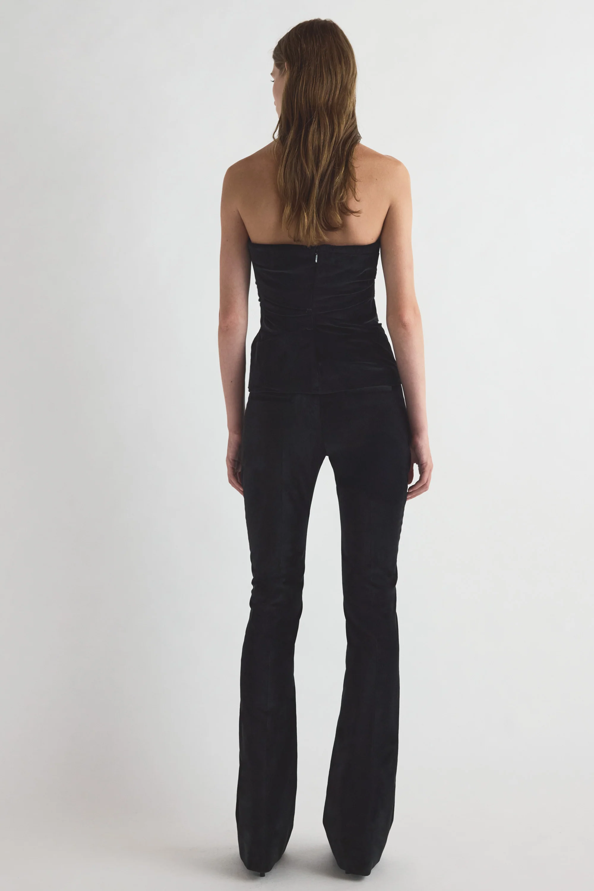 Izel Velvet Bandeau Top Black - Image 2