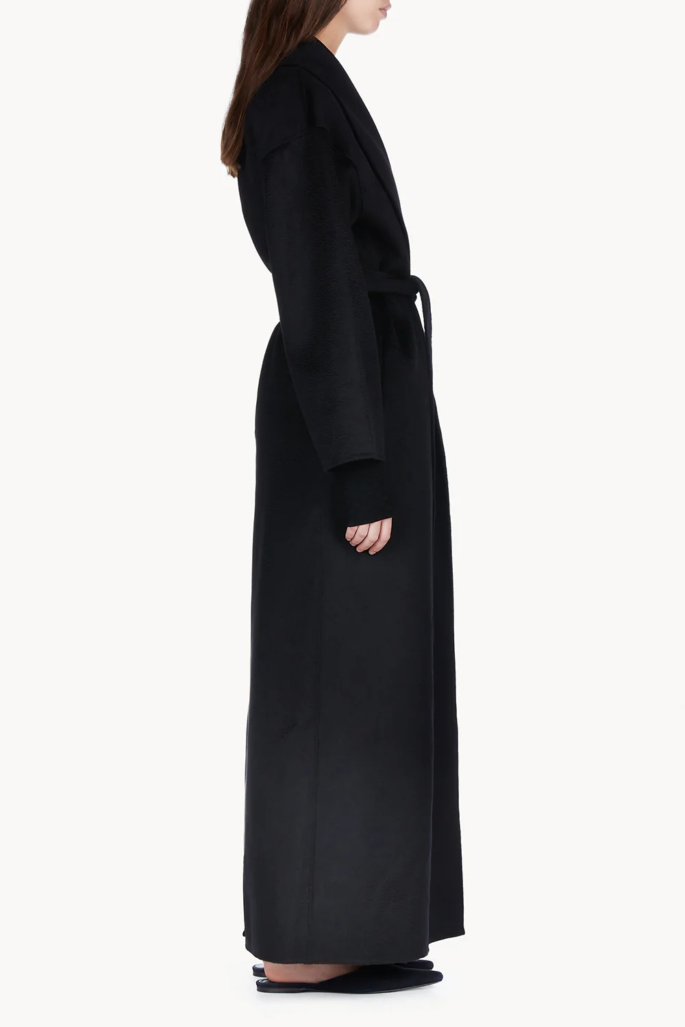 Jore Lambswool Maxi Coat Black - Image 3