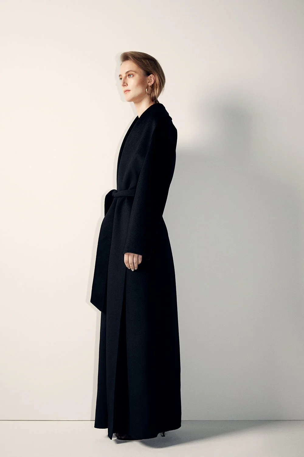 Jore Lambswool Maxi Coat Black - Image 5