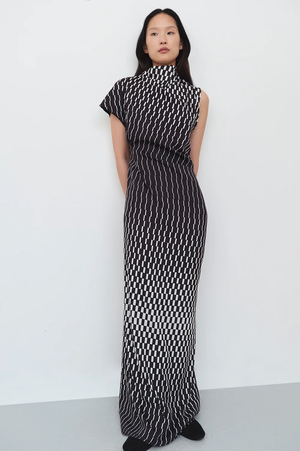June Dress Black/ Ivory - Image 6