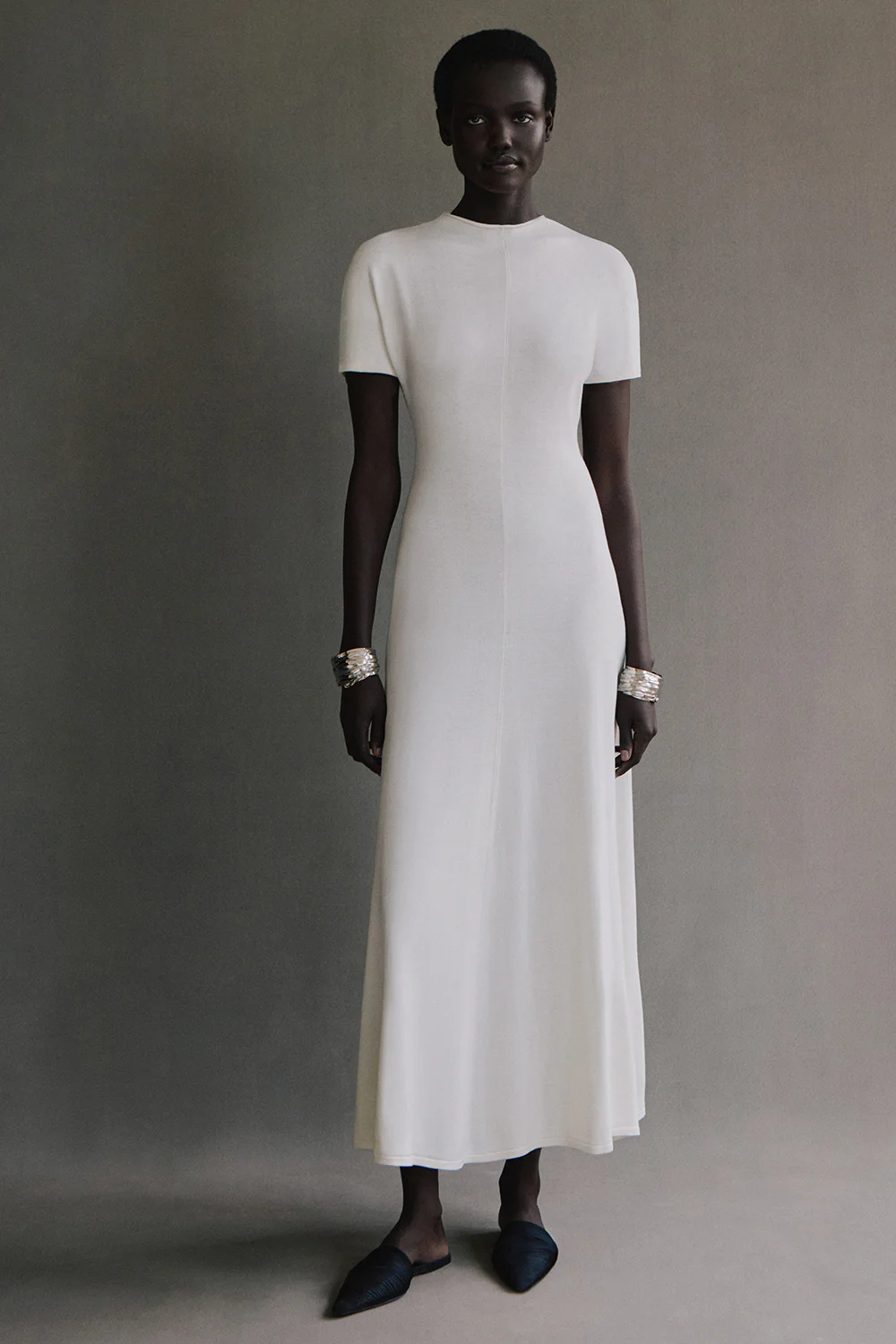 Lenore Knit Dress Cream - Image 2