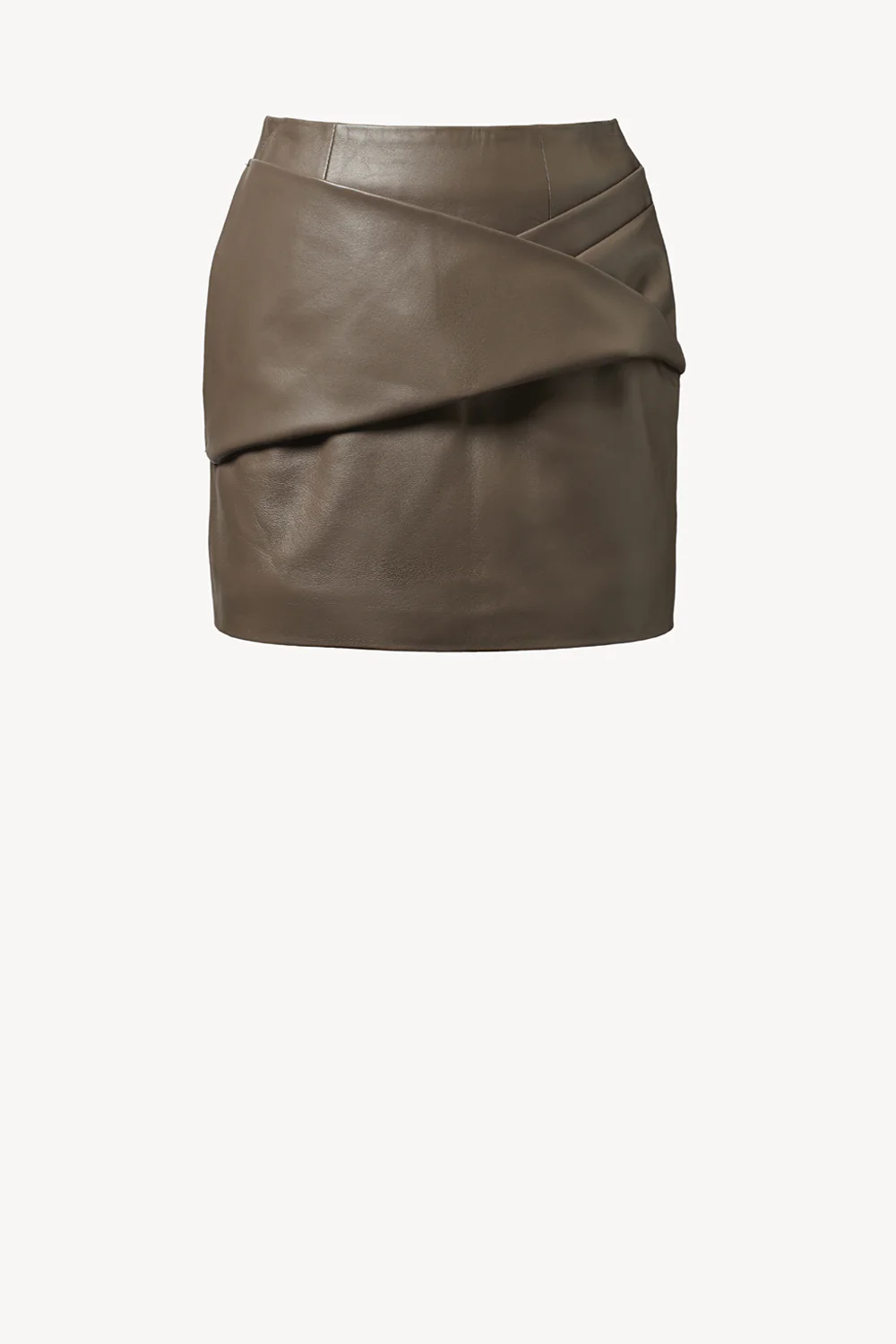 Liss Leather Skirt Taupe