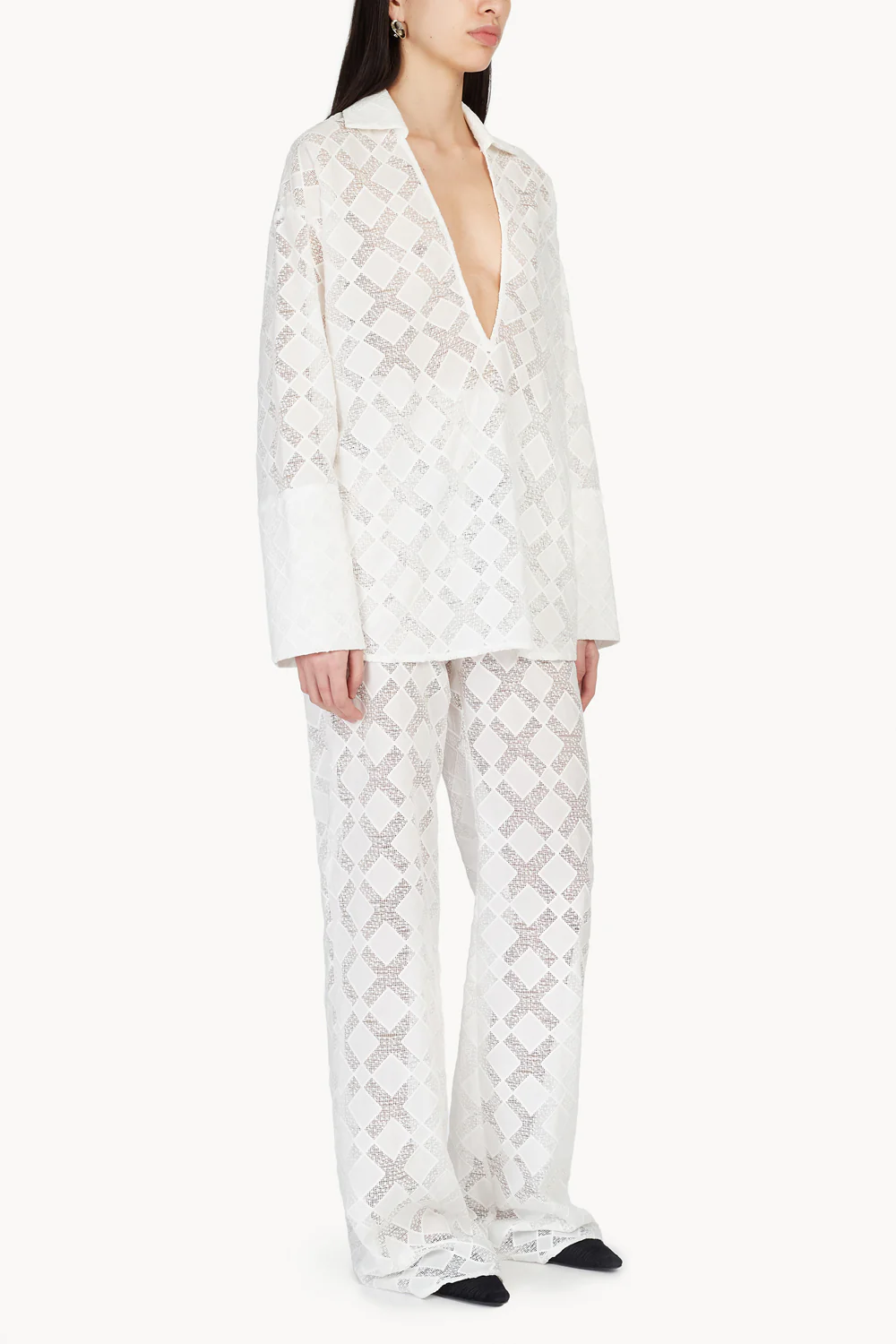 Luisa Top Open-Weave White - Image 3