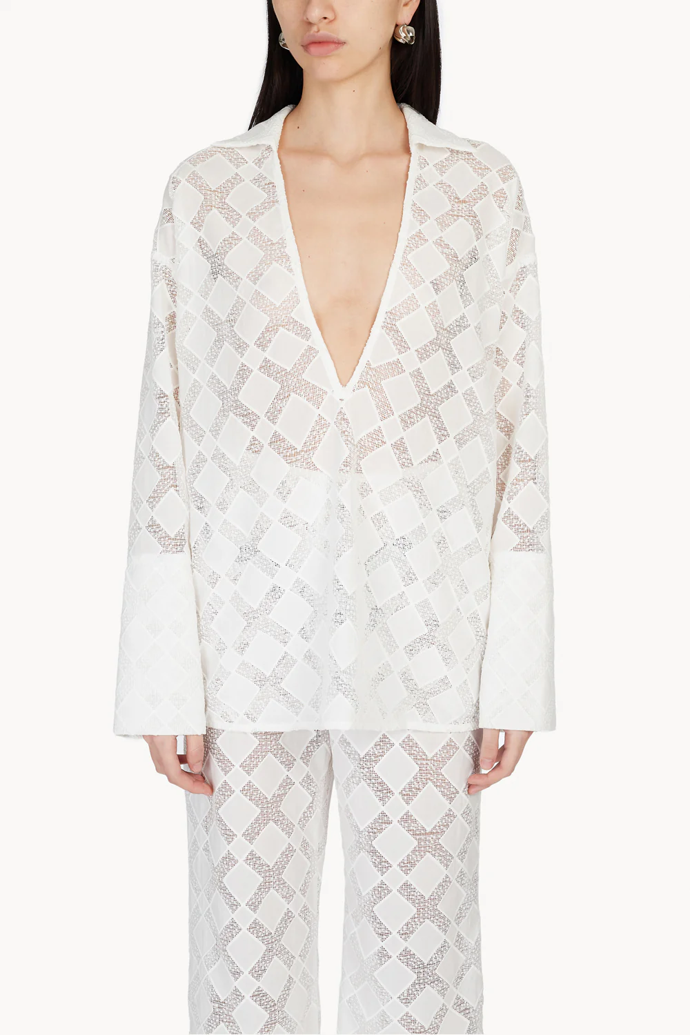 Luisa Top Open-Weave White - Image 6