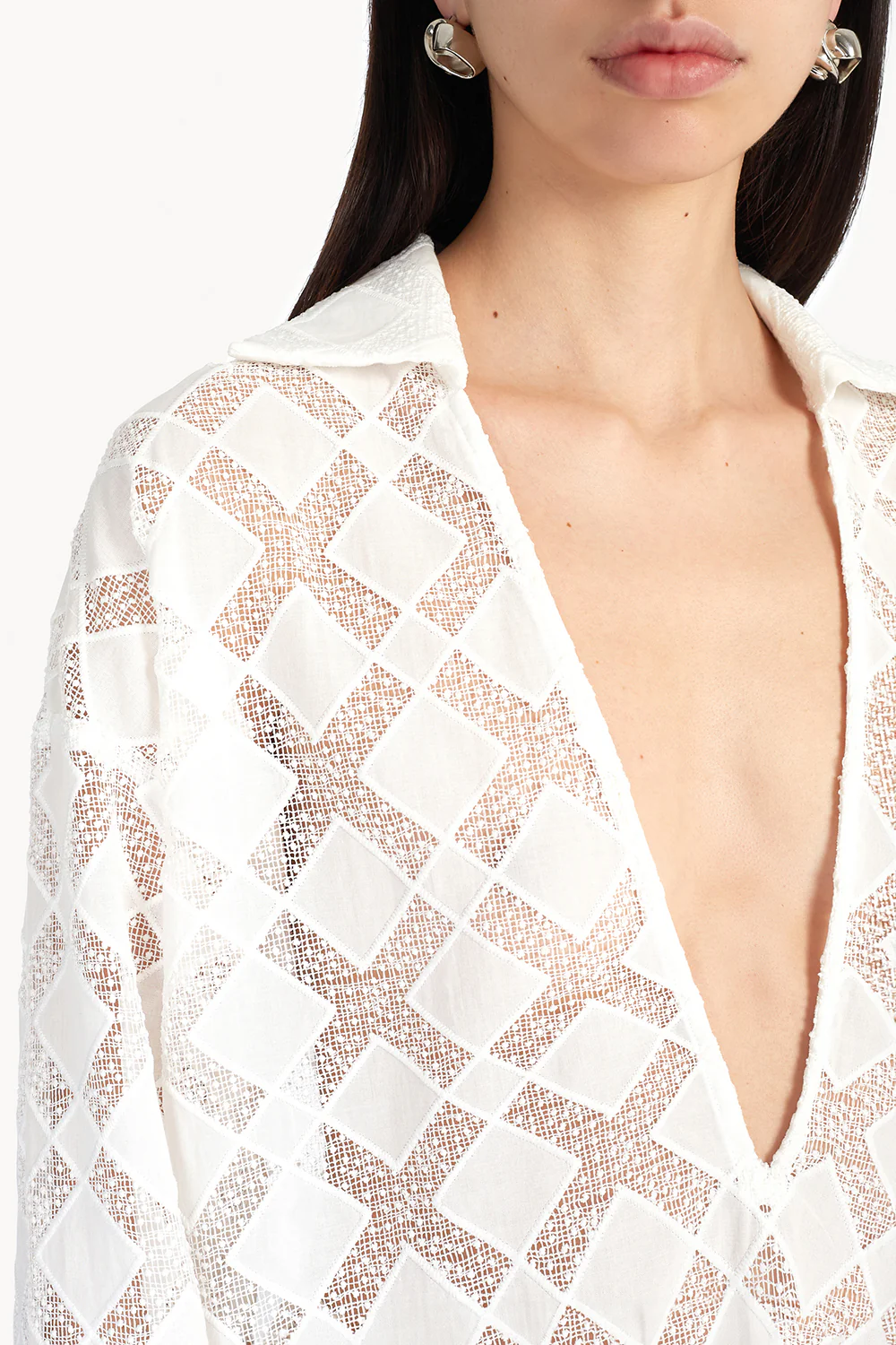 Luisa Top Open-Weave White - Image 7