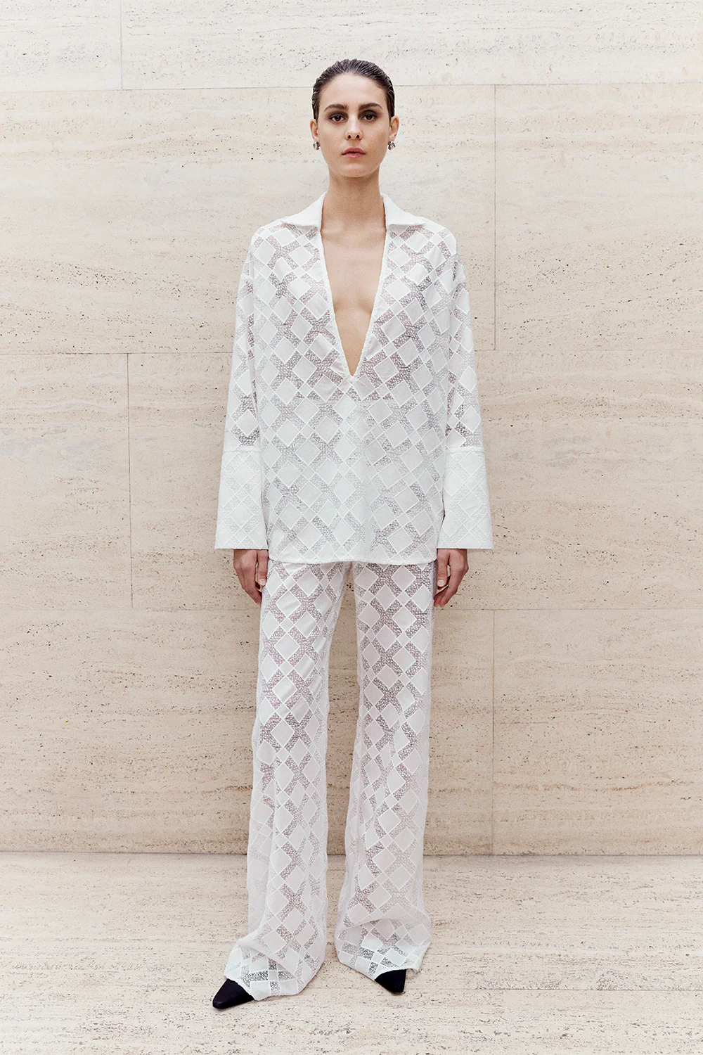 Luisa Top Open-Weave White - Image 9