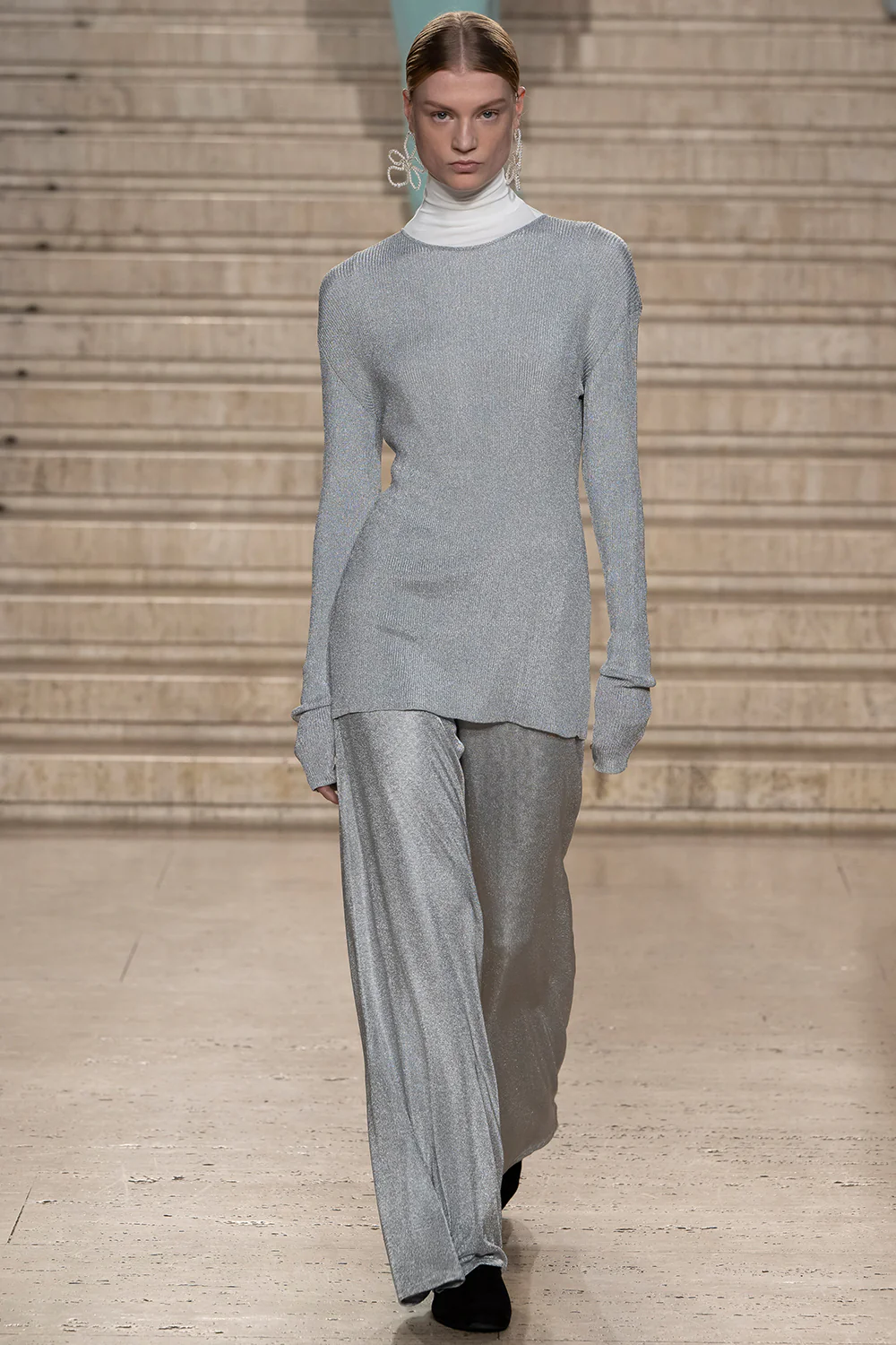 Marley Knitted Top Silver - Image 3