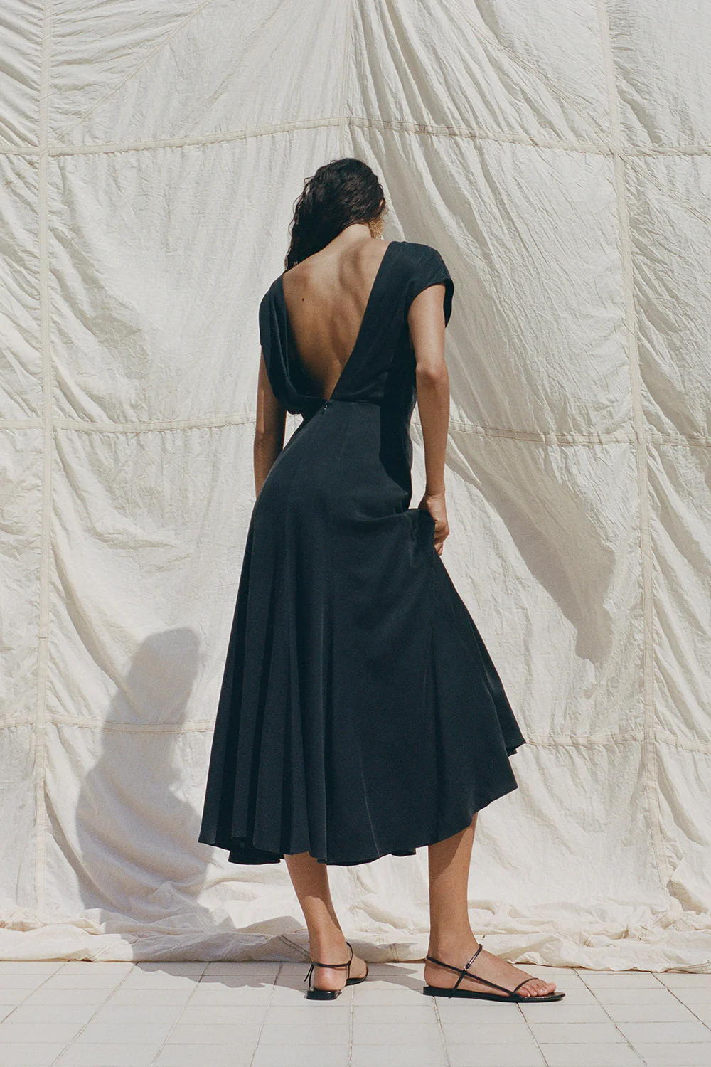 Merloe Sand-Washed Silk Dress - Image 2