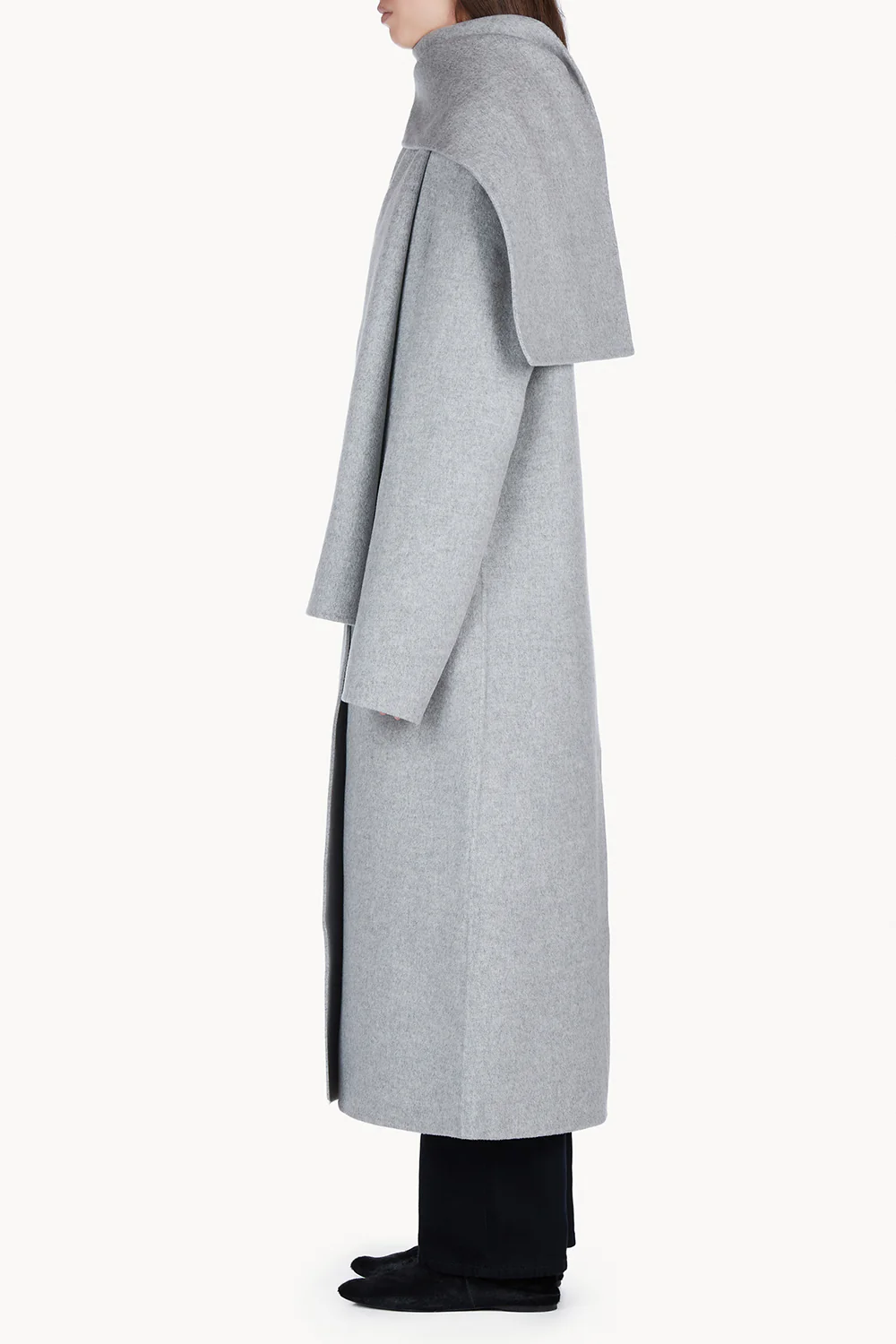 Mio Signature Scarf Coat Grey - Image 3