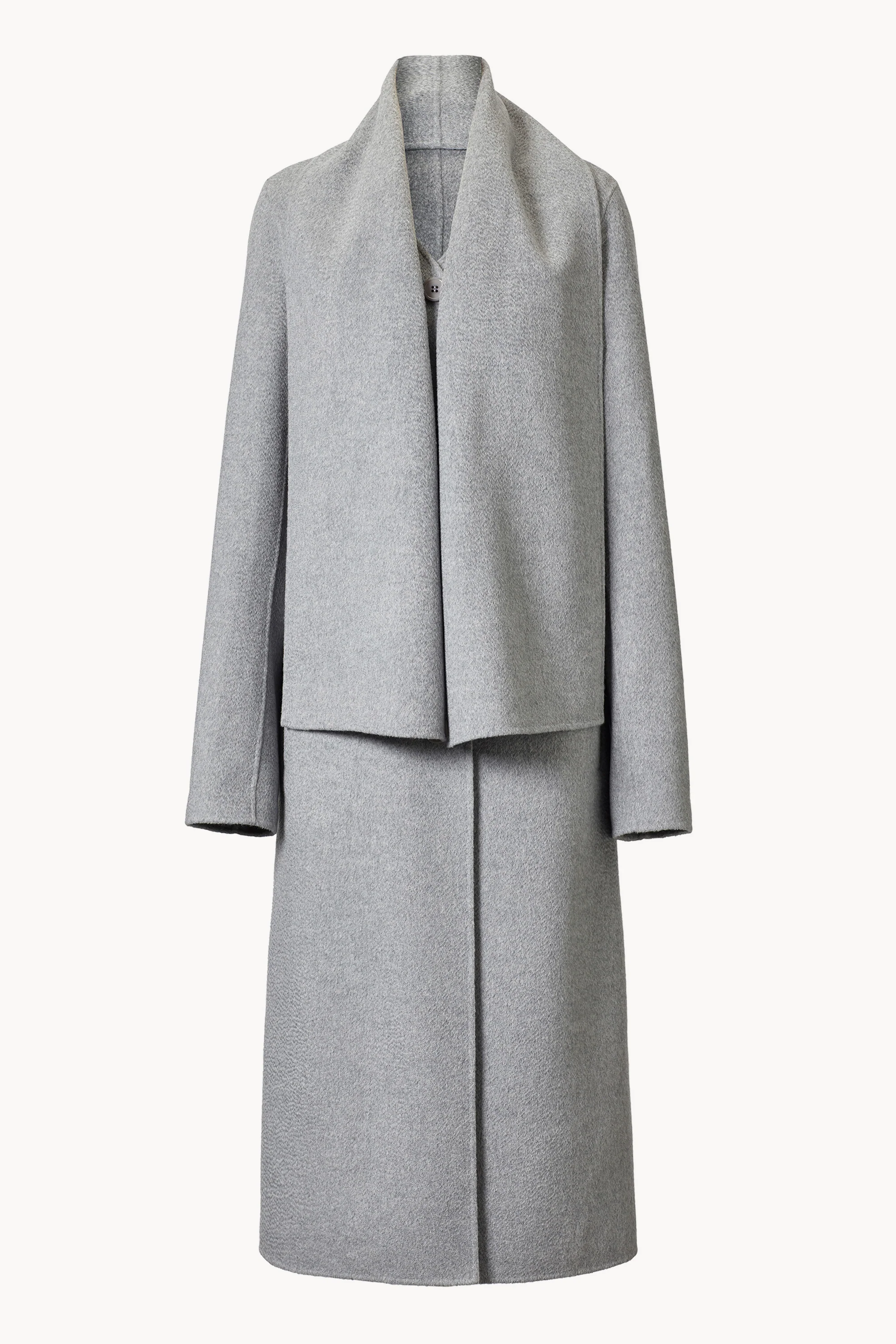 Mio Signature Scarf Coat Grey - Image 6
