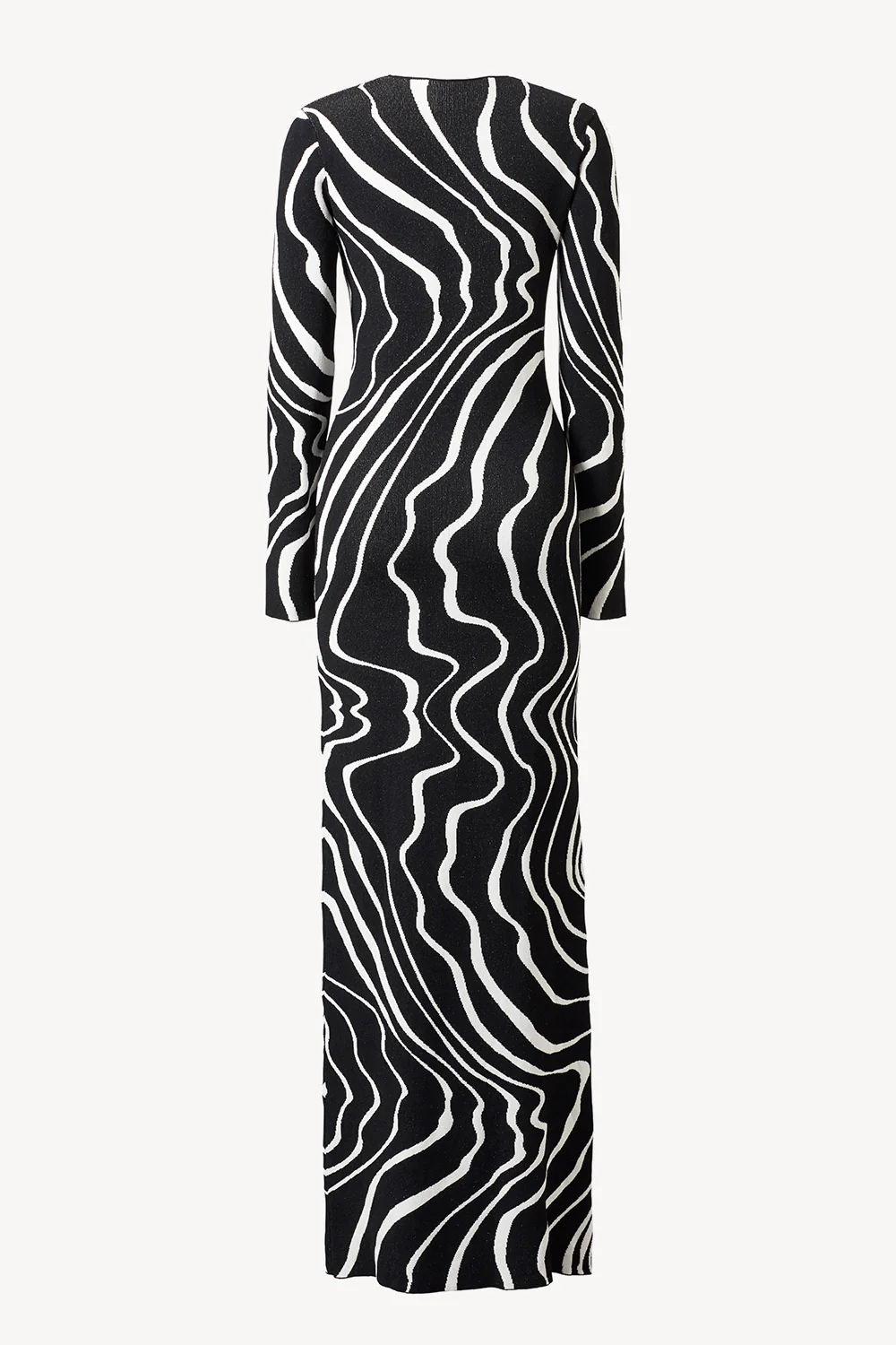 Nika Knitted Dress Black/White - Image 2