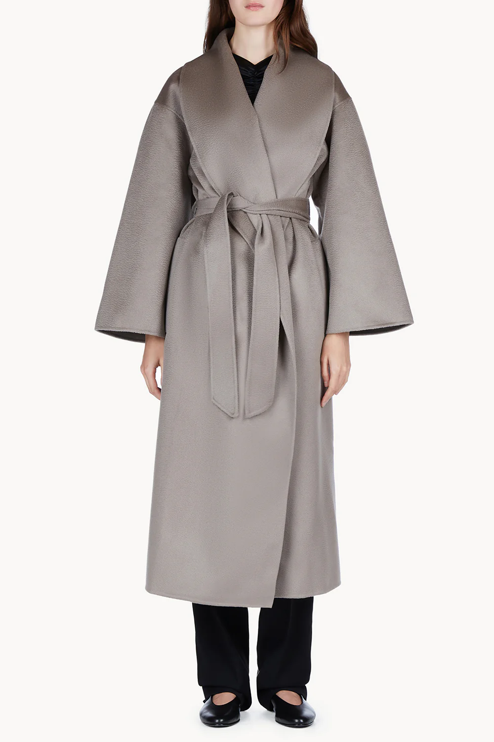 Rebeca Lambswool Coat Grey - Image 5