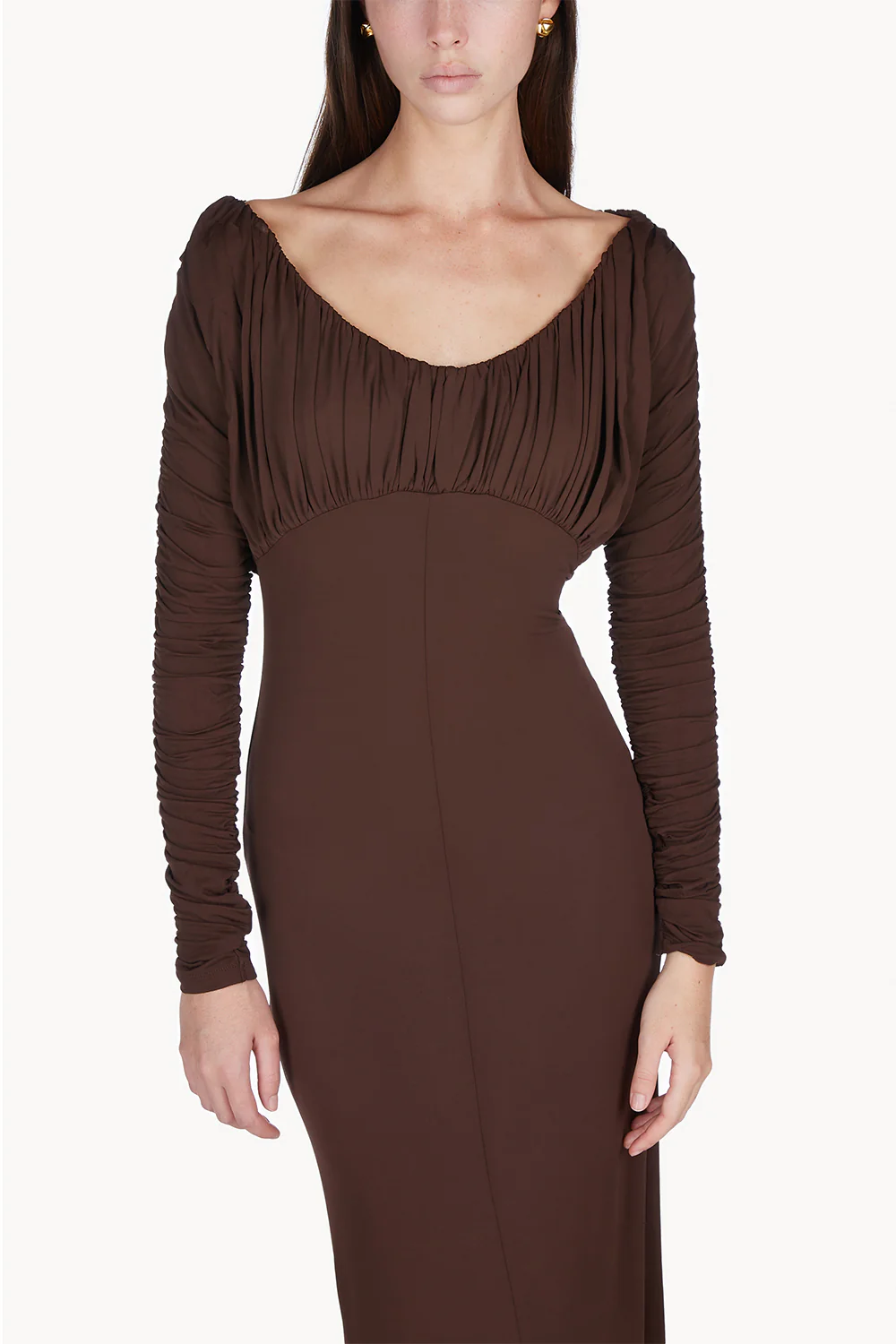 Safia Dress Chocolate - Image 5