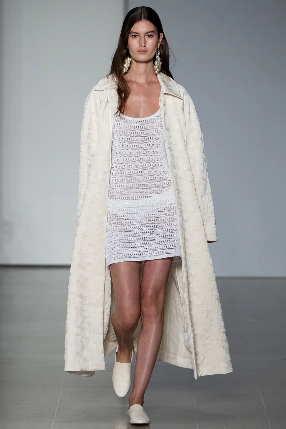Siona Knitted Dress White - Image 3