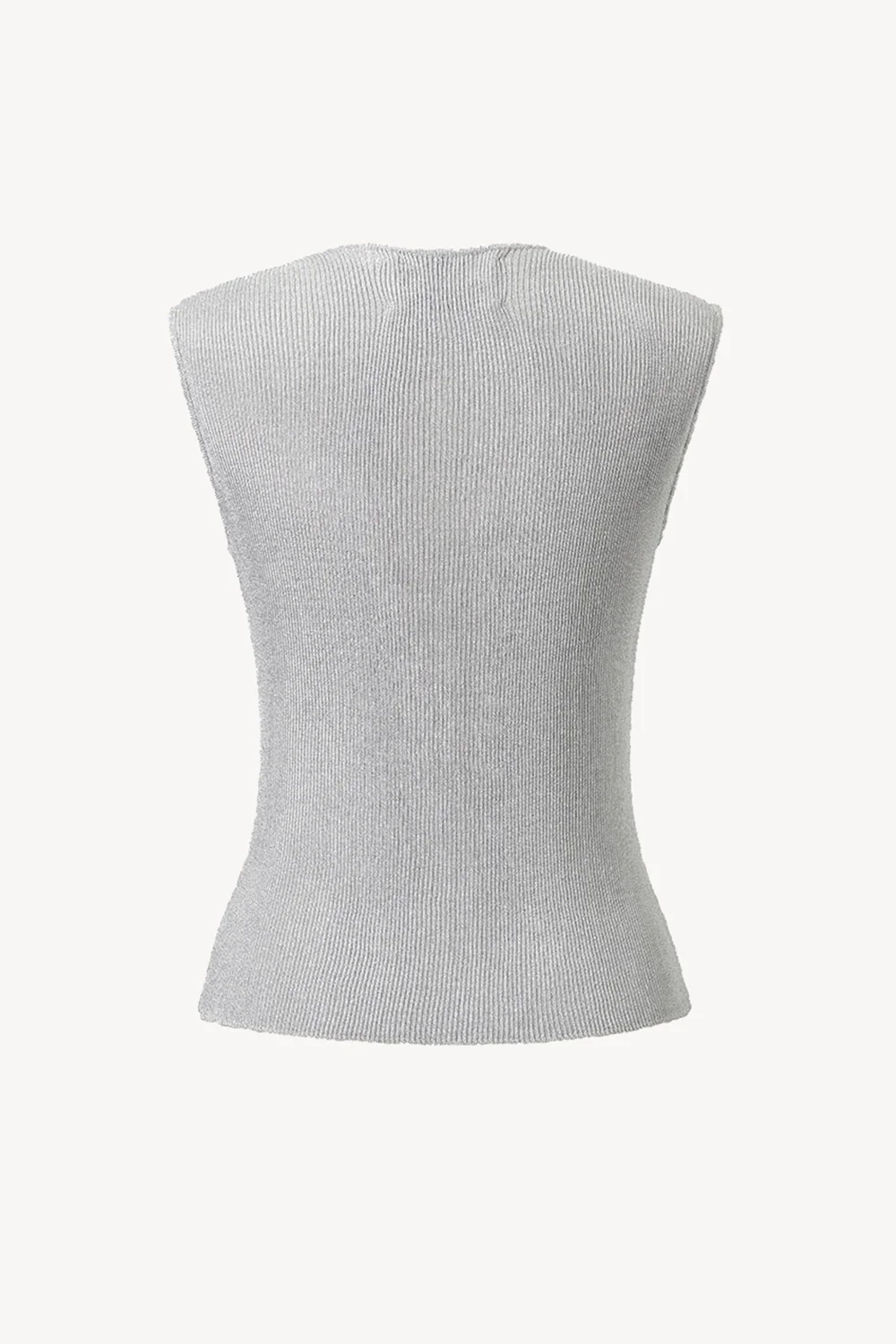 Sou Knitted Top Silver - Image 2