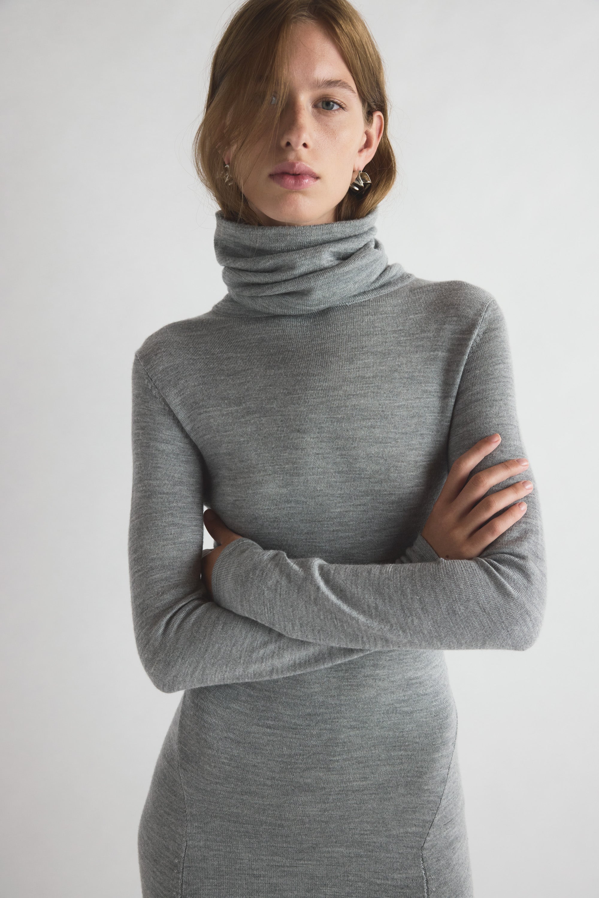 Suzette Knitted Dress Grey - Image 2