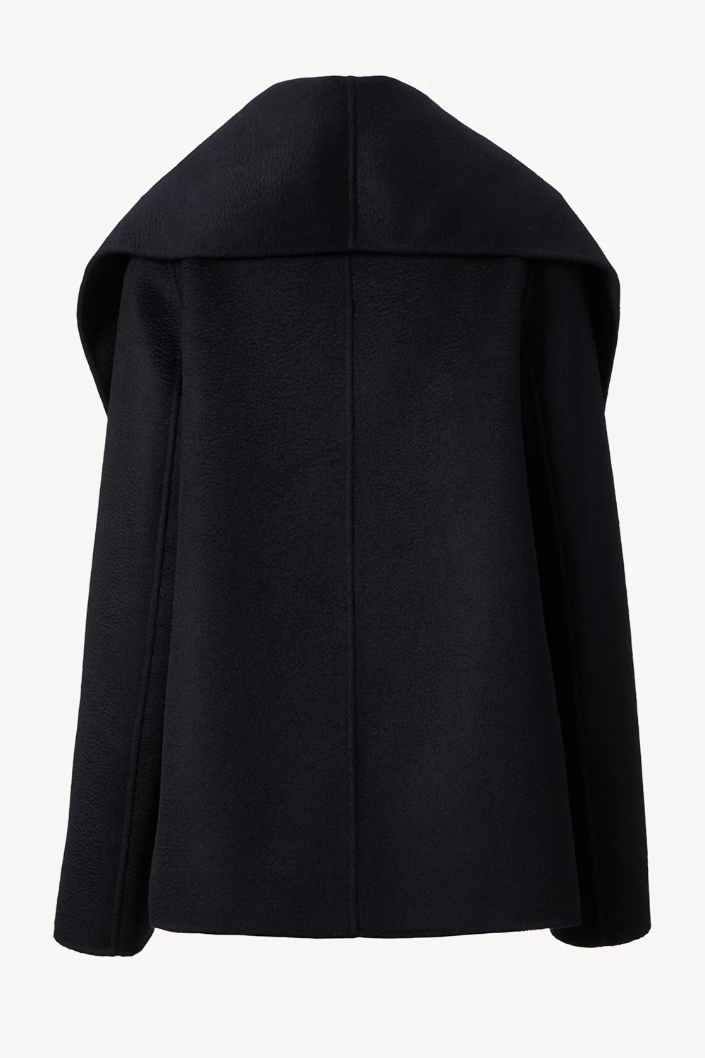 Roma Signature Lambswool Scarf Coat Navy - Image 2