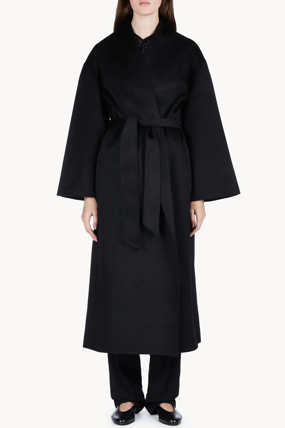 Rebeca Lambswool Coat Black - Image 2