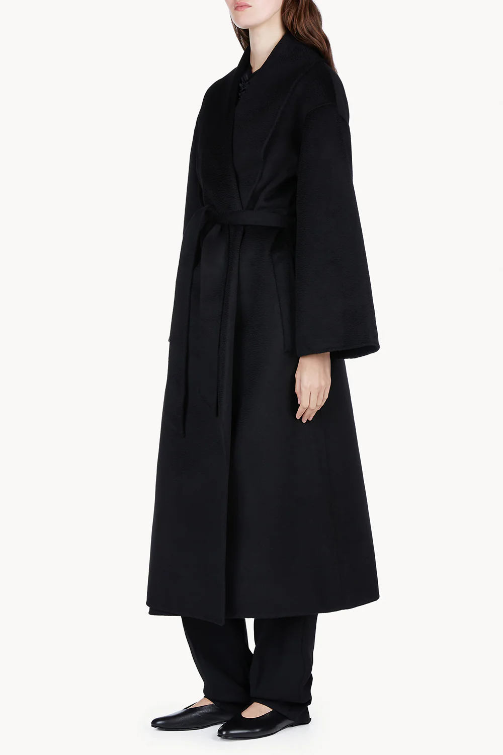 Rebeca Lambswool Coat Black - Image 3