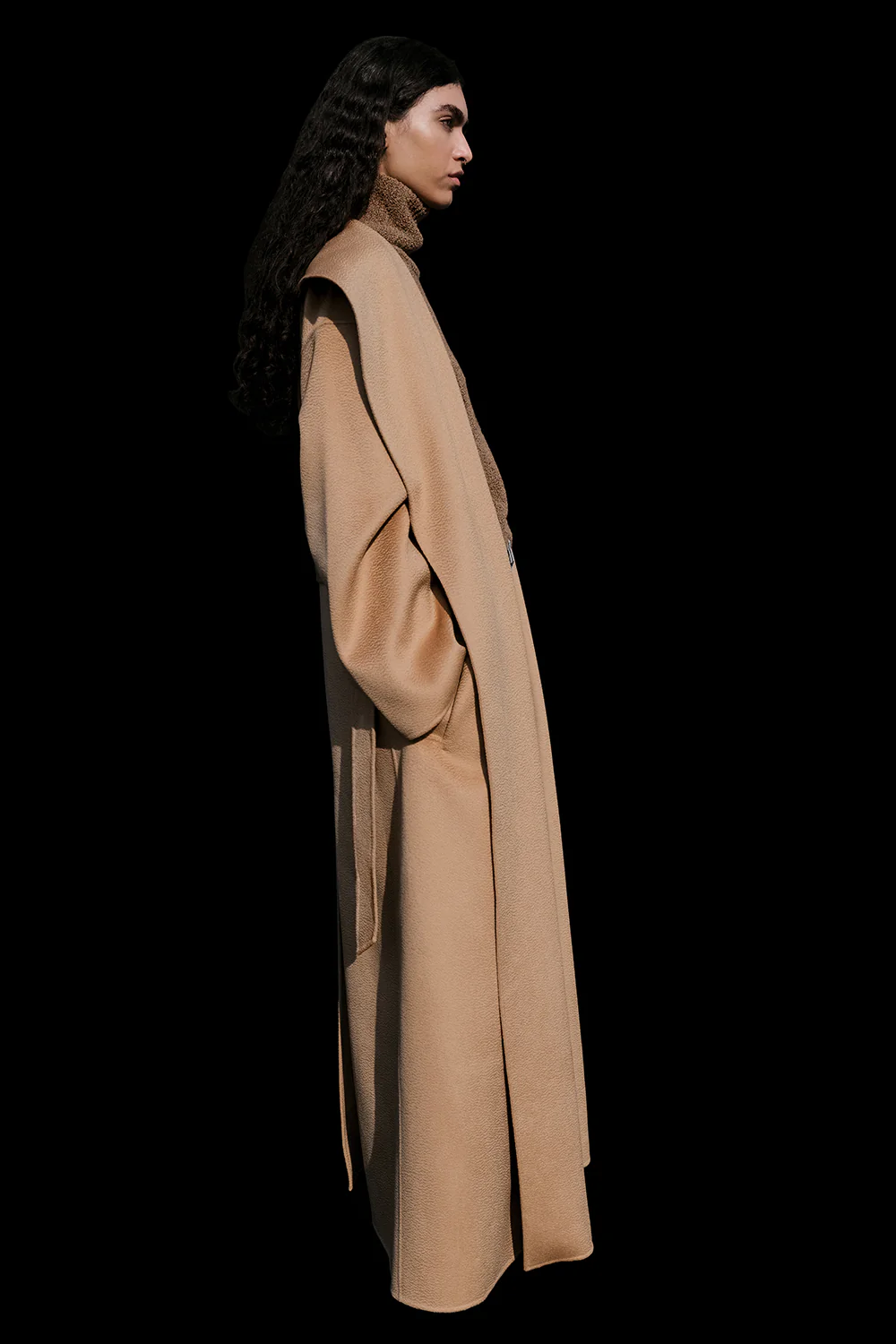 Jore Lambswool Maxi Coat Camel - Image 3