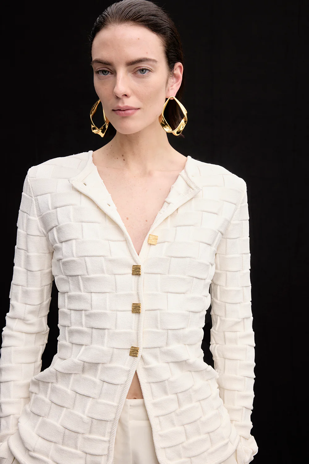 Uma Knitted Jacket White - Image 4
