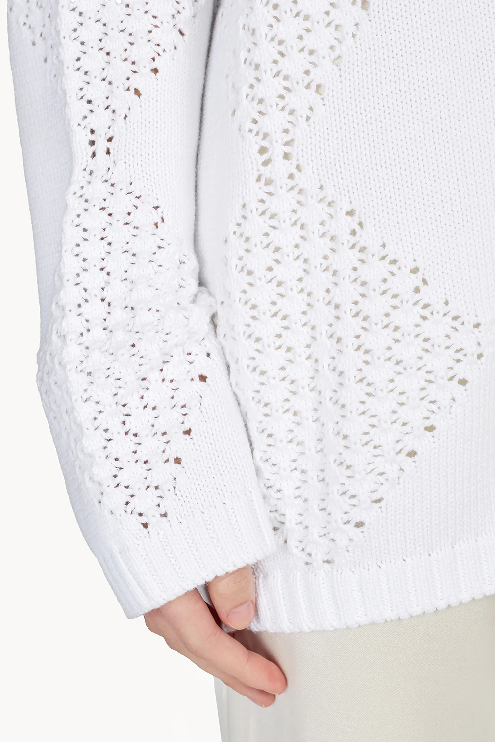 Yara Knitted Jumper White - Image 5