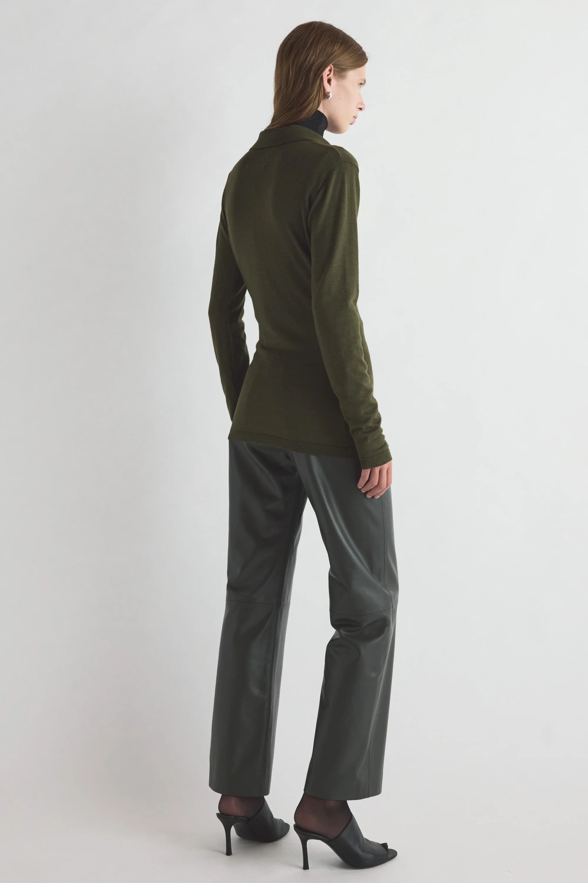 Austine Knit Top Moss Green - Image 3
