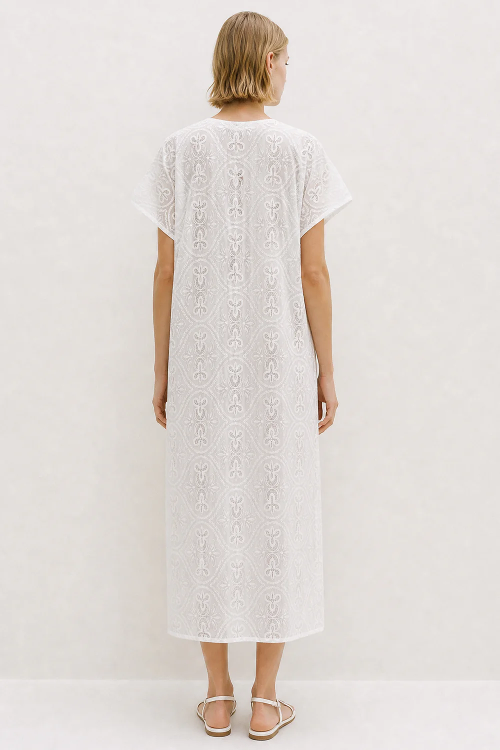 Yuna Dress Embroidery White - Image 3